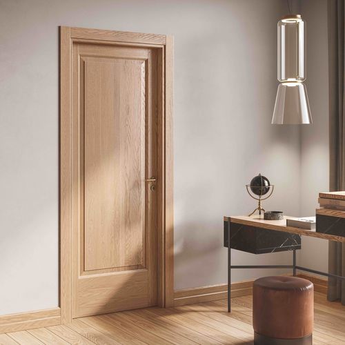 Porte d'intérieur - Classica 1B - GAROFOLI - en bois massif / battante / classique