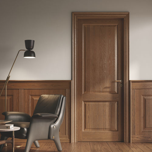 Porte d'intérieur - Classica 2B - GAROFOLI - en bois massif / battante / classique