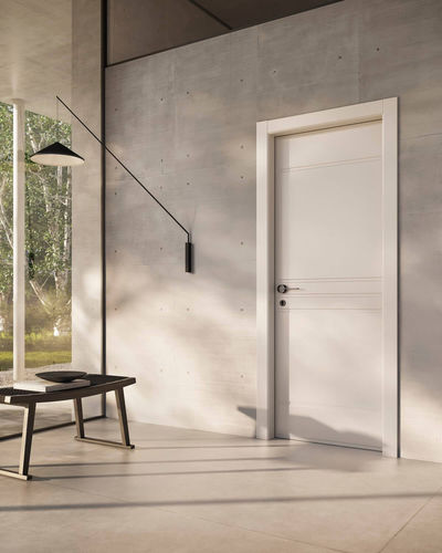 Porte d'intérieur - Nucola 4Q2F - GAROFOLI - en bois / battante / contemporaine