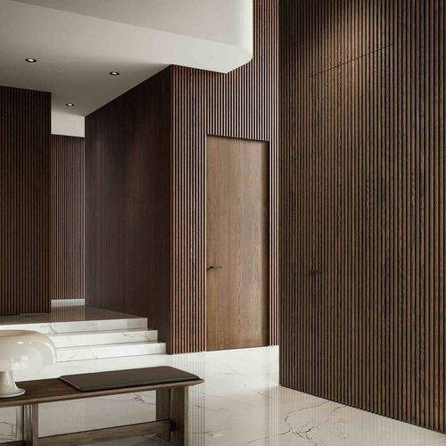 Porte d'intérieur - Strips Wood - GAROFOLI - en bois / battante / contemporaine