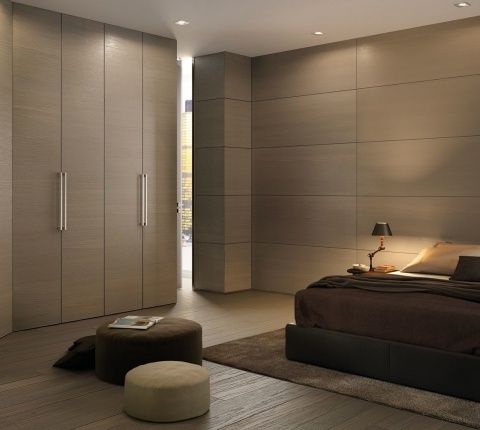 Armoire contemporaine - BISYSTEM - GAROFOLI - en bois / à portes battantes