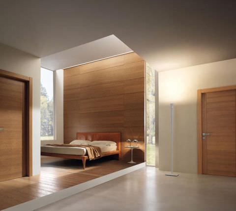 Porte d'intérieur - PANGEA : SCIVIA - GAROFOLI - en bois massif / battante / pleine