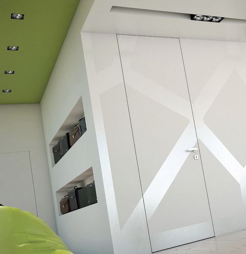 Porte d'intérieur - FILOMURO tinteggiabile a soffitto - GAROFOLI - en bois / battante / pleine