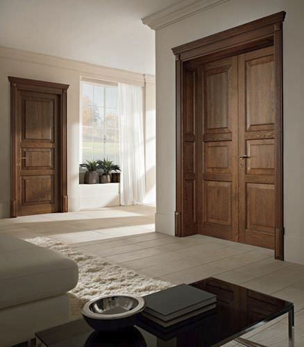 Porte d'intérieur - 110 e lode: Mod. 3B - GAROFOLI - en bois / battante / pleine
