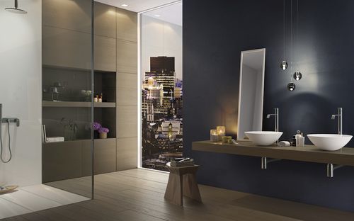 Porte d'intérieur - BiSystem: Mod. BiGlass full glass - GAROFOLI - en verre / battante / vitrée