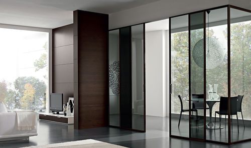 Porte d'intérieur - Gdesigner: 1M2007 full height - GAROFOLI - en bois / coulissante / vitrée