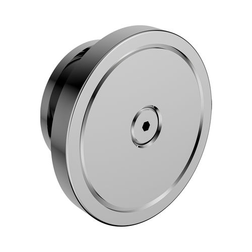 Bouton de porte contemporain - ZOOM.7 - THG Paris - en métal chromé