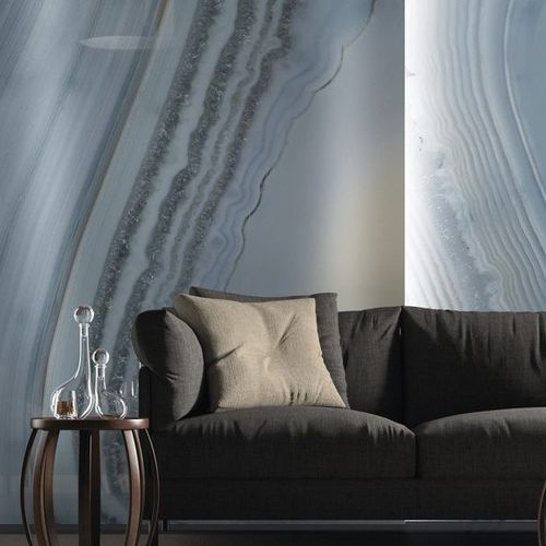 Panneau décoratif mural - PRECIOUS STONES : AGATA AZZURA - Fiandre - pour agencement intérieur / en grès cérame / aspect pierre