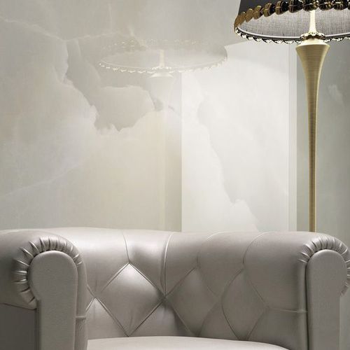 Carrelage en grès cérame - PRECIOUS STONES : WHITE ONIX  - Fiandre - poli / d'intérieur / mural