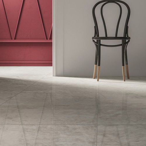 Carrelage en grès cérame - MARBLE LAB : QUARZO GREIGE - Fiandre - poli / d'intérieur / pour sol