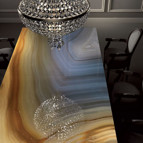 Plateau de table en pierre naturelle - PRECIOUS STONES : AGATA BLUE - Fiandre