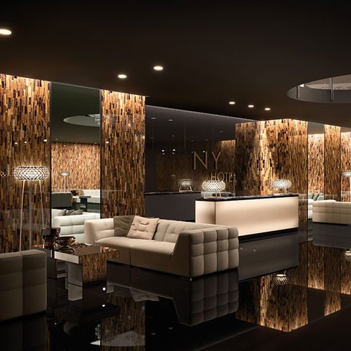 Panneau décoratif mural - PRECIOUS STONES : TIGER GOLD - Fiandre - pour agencement intérieur / en grès cérame / brillant