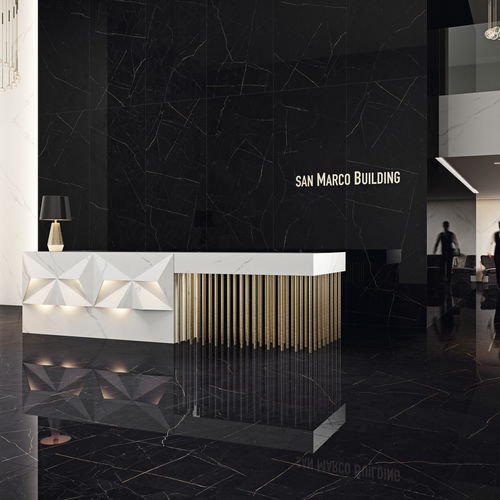 Carrelage en grès cérame - COVERLAM NERO ARDI - GRESPANIA CERAMICA - poli / mat / brillant