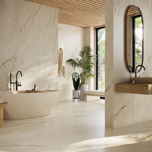 Carrelage en grès cérame - COVERLAM CANELA ROMA - GRESPANIA CERAMICA - 3D / finition naturelle / d'intérieur