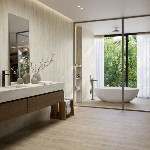 Carrelage en grès cérame - TRAVERTINO - GRESPANIA CERAMICA - finition satinée / d'intérieur / d'extérieur