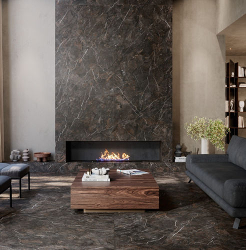 Carrelage en grès cérame - BRECCIA IMPERIALE - GRESPANIA CERAMICA - texturé / flammé / pour intérieur