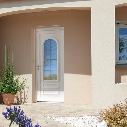 Porte d'entrée - COSMOS - HUET - en PVC / battante / contemporaine