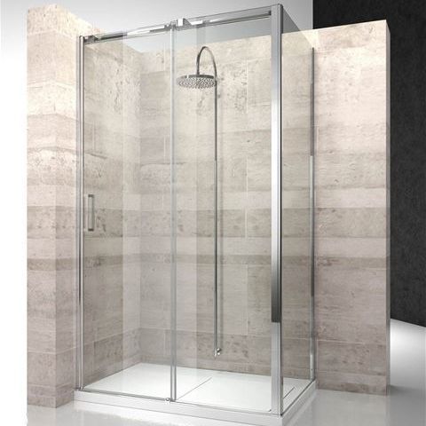 Cabine de douche en verre - GLISS : DN+DG - VISMARAVETRO - à portes coulissantes / d'angle / en verre transparent