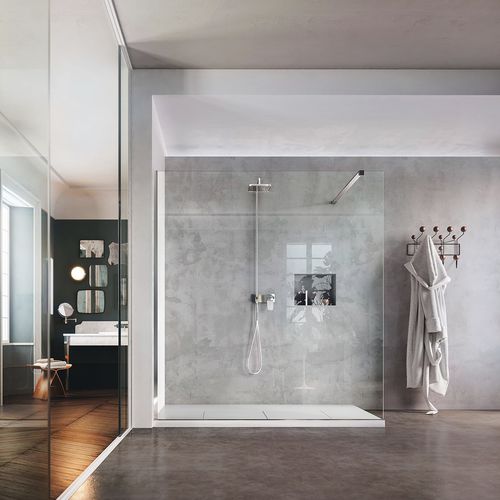 Paroi de douche fixe - SK-IN: SK - VISMARAVETRO - rectangulaire / d'angle / en verre trempé