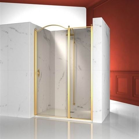 Paroi de douche pivotante - GOLD : GLZ - VISMARAVETRO - cintrée / en niche / en verre trempé