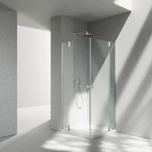 Cabine de douche en verre trempé - SUPERSINTESI : XA + XA - VISMARAVETRO - en aluminium / en aluminium anodisé / en aluminium poli