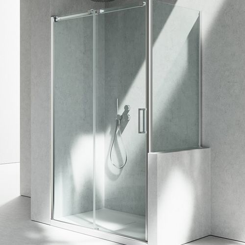 Cabine de douche en verre - GLISS : DN+DP - VISMARAVETRO - en fonte d'aluminium / à portes coulissantes / rectangulaire