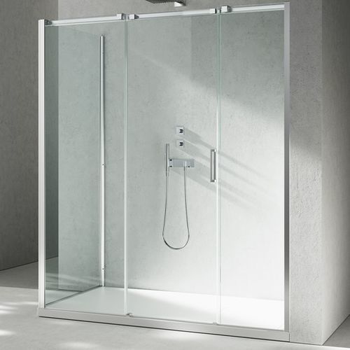 Cabine de douche en verre - GLISS : D3+DG - VISMARAVETRO - en fonte d'aluminium / à porte coulissante / d'angle