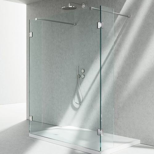 Paroi de douche fixe - SK-IN : SY+SB+SY - VISMARAVETRO - sur receveur / en verre trempé / sur mesure