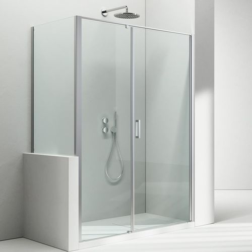 Cabine de douche en verre - LINEA : L2+LP - VISMARAVETRO - avec porte pivotante / d'angle / résidentielle