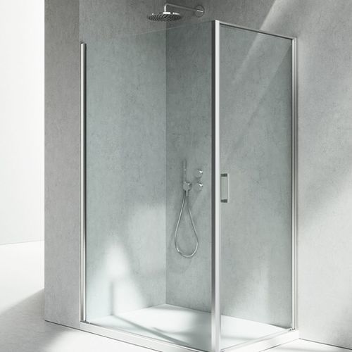 Cabine de douche en verre - LINEA : LN+LG - VISMARAVETRO - avec porte pivotante / d'angle / résidentielle