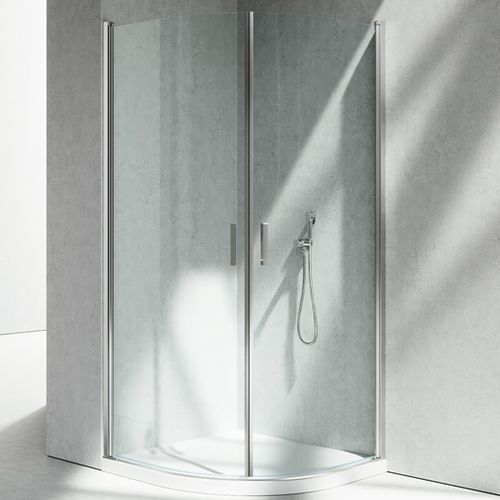 Cabine de douche en verre - LINEA : LT 80  - VISMARAVETRO - avec porte pivotante / d'angle / résidentielle
