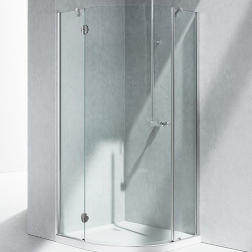 Cabine de douche en verre - SINTESI : SX - VISMARAVETRO - avec porte battante / d'angle / résidentielle