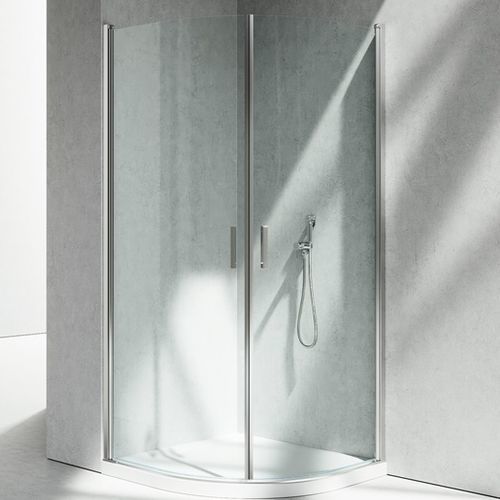Cabine de douche en verre - LINEA : LT 90  - VISMARAVETRO - avec porte pivotante / d'angle / résidentielle