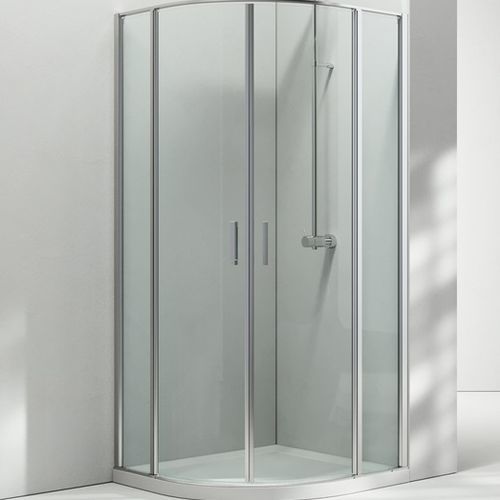 Cabine de douche en verre - LINEA : LTX 90 - VISMARAVETRO - avec porte pivotante / courbée / résidentielle