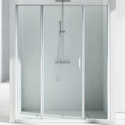 Cabine de douche en verre - LINEA : LM  - VISMARAVETRO - avec porte pivotante / en niche / résidentielle