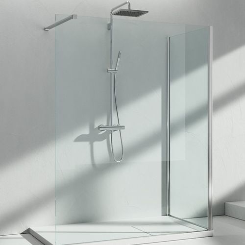 Paroi de douche fixe - SK-IN : S2+SK  - VISMARAVETRO - d'angle / en verre trempé / anti-calcaire