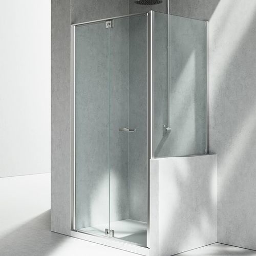 Cabine de douche en verre - REPLAY : RN+RV - VISMARAVETRO - avec porte pliante / d'angle / résidentielle