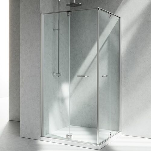 Cabine de douche en verre - REPLAY : RA+RA  - VISMARAVETRO - avec porte pliante / d'angle / en verre transparent