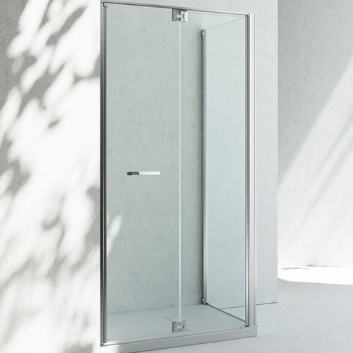 Cabine de douche en verre - REPLAY : RN+RG  - VISMARAVETRO - en aluminium / avec porte pliante / rectangulaire