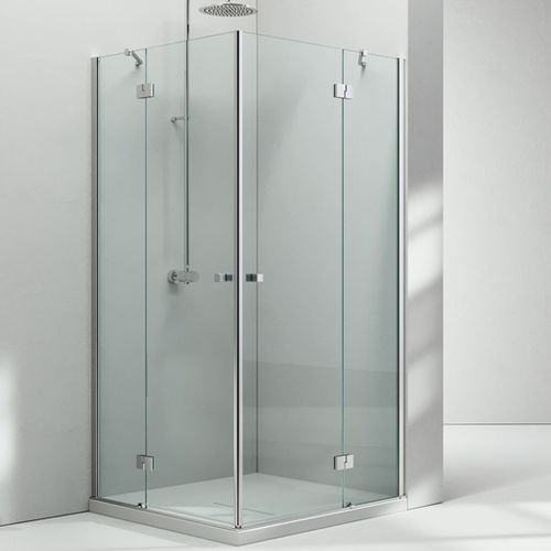 Cabine de douche en verre - SINTESI : SA+SA  - VISMARAVETRO - avec porte battante / d'angle / en verre transparent