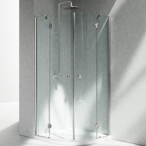 Cabine de douche en verre - SINTESI : ST  - VISMARAVETRO - avec porte battante / courbée / en verre transparent