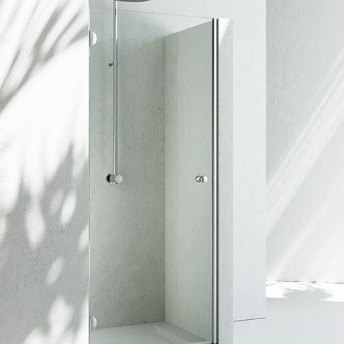 Cabine de douche en verre - SINTESI : SL  - VISMARAVETRO - avec porte pivotante / en niche / en verre transparent