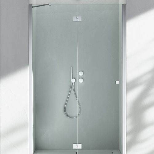 Cabine de douche en verre - SINTESI : SN  - VISMARAVETRO - avec porte pivotante / en niche / en verre transparent