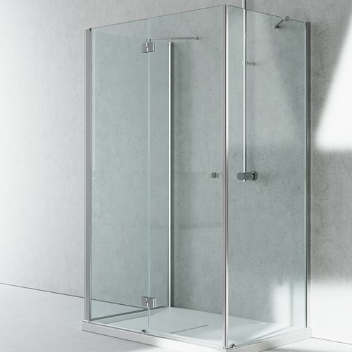 Cabine de douche en verre - SINTESI : SA+SF+SG  - VISMARAVETRO - avec porte pivotante / rectangulaire / en verre transparent