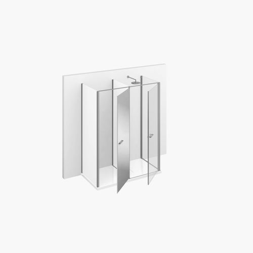 Cabine de douche en verre - TWIN : T13  - VISMARAVETRO - avec porte pivotante / rectangulaire / en verre transparent