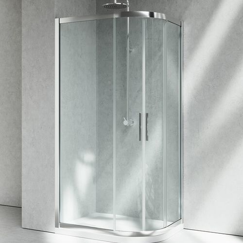Cabine de douche en verre - SERIE 7000 : ZD - VISMARAVETRO - à portes coulissantes / courbée / en verre transparent