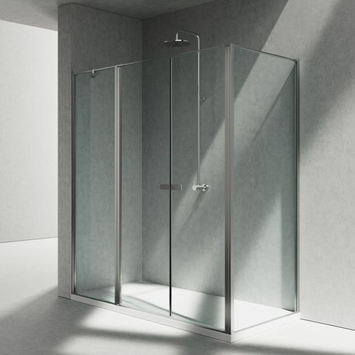 Cabine de douche en verre - K3+KC - VISMARAVETRO - en aluminium / avec porte battante / fixe
