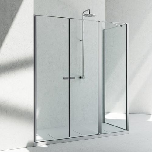 Cabine de douche en verre - K3+KG  - VISMARAVETRO - en aluminium / avec porte battante / fixe