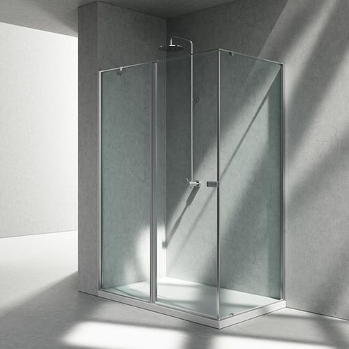 Cabine de douche en verre - KZ+KF - VISMARAVETRO - en aluminium / avec porte pivotante / fixe