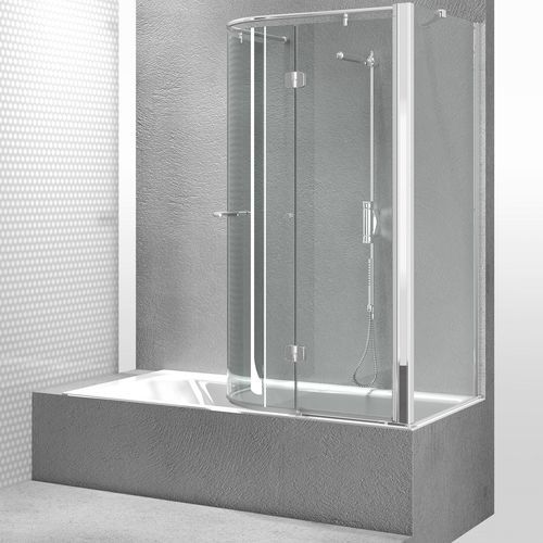Pare-baignoire pliant - SR+SE  - VISMARAVETRO - à droite / en verre trempé / 2 volets